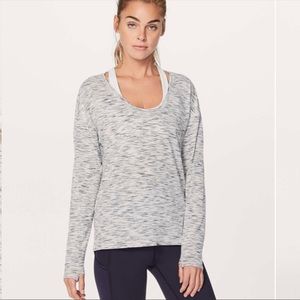 Lululemon Meant To Move Long Sleeve Black White